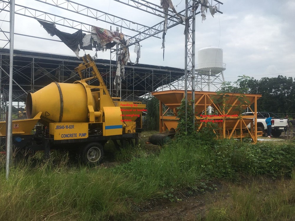SMAT concrete mixer pump and aggregates working in the Philippines - SMAT